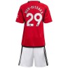 Officiële Voetbalshirt + Korte Broek Manchester United Wan-Bissaka 29 Thuis 2023-24 - Kids